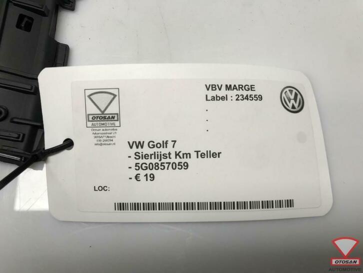 vw golf 7 sierlijst km teller tacho afdekking 5g0857059, Auto-onderdelen, Gebruikt, Volkswagen, Volkswagen AG, Berliner Ring 2
38440  Wolfsburg, DE