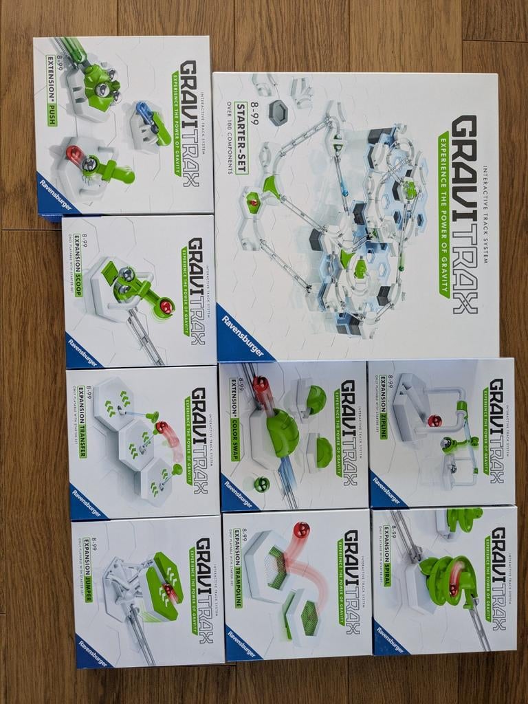 GraviTrax Starter-Set + 8 uitbreidingen, Ophalen of Verzenden, Zo goed als nieuw, Bouwen