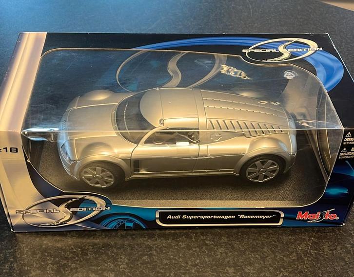 Maisto Audi Supersportwagen Rosemeyer 1:18, Hobby en Vrije tijd, Modelauto's | 1:18, Zo goed als nieuw, Auto, Maisto, Ophalen of Verzenden