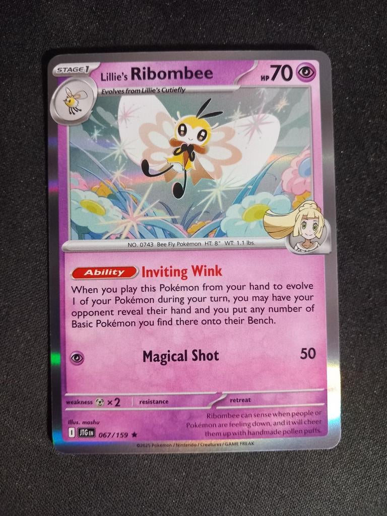 Lillie's Ribombee 067/159 Journey Together Holo Excellent, Verzenden, Zo goed als nieuw, Losse kaart, Foil