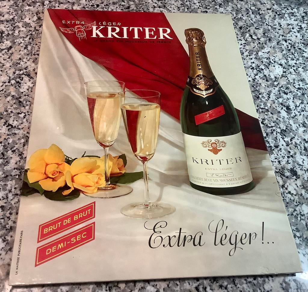 Oude wijnreklame karton, Ophalen of Verzenden, Gebruikt, Frankrijk, Overige typen