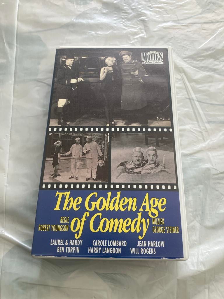 The Golden Age of Comedy VHS - Klassieke Komedie, Cd's en Dvd's, VHS | Film, Alle leeftijden, Ophalen of Verzenden, Gebruikt, Komedie