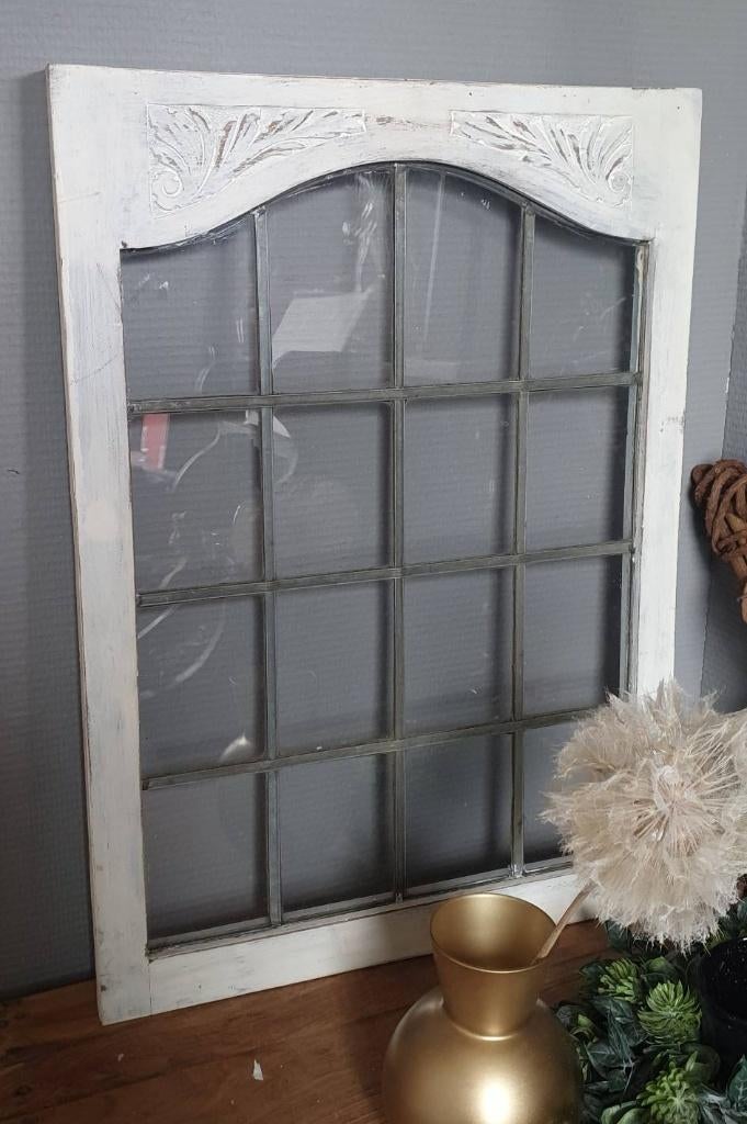 Raam, decoratie, glas in lood uiterlijk, Doe-het-zelf en Verbouw, Glas en Ramen, Ophalen, Minder dan 80 cm, Overige typen, Zo goed als nieuw