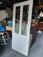 3 Mooie hardhouten stompe deuren met glas, Ophalen, Gebruikt, 80 tot 100 cm, Binnendeur