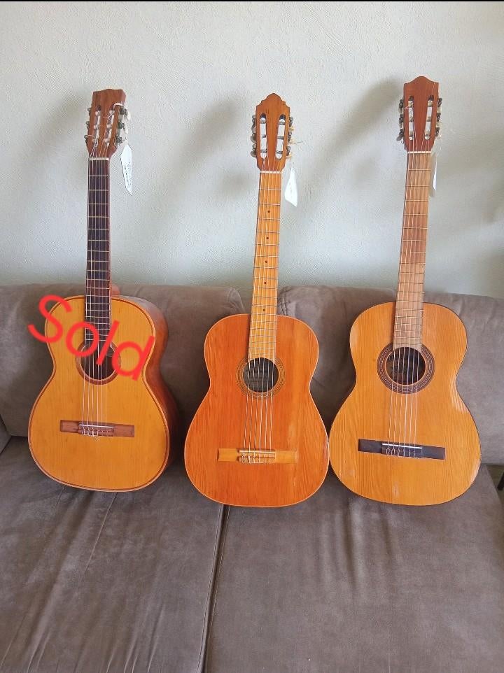 2vintage klassieke gitaren, waaronder Telesforo Julve, Ophalen of Verzenden, Gebruikt, Klassieke of Spaanse gitaar