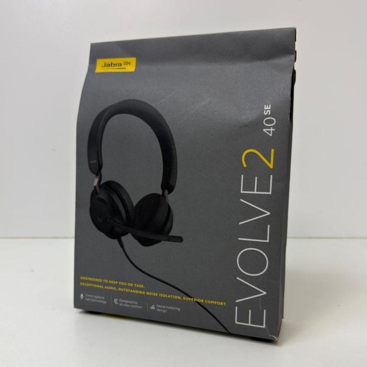 Jabra Evolve 2 40 SE Stereo headset | Nieuw, Audio, Tv en Foto, Koptelefoons, Nieuw