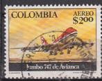 Colombia Vliegtuig Jumbo 747 de Avianca, Verzenden, Gestempeld, Vliegtuigen