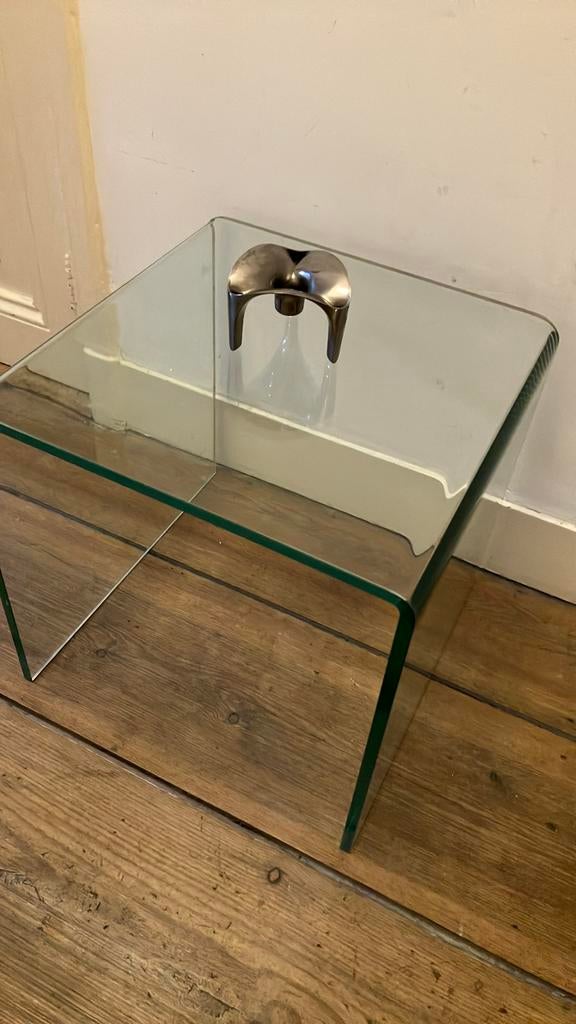 Fiam waterfall italy glazen tafeltje bijzettafel salontafel, Ophalen