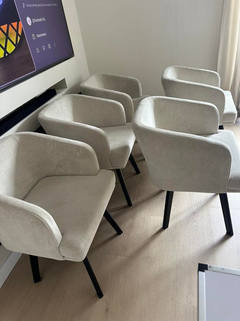 Urban sofa stoelen beige 5 stuks, Huis en Inrichting, Stoelen, Ophalen of Verzenden, Zo goed als nieuw, Overige kleuren