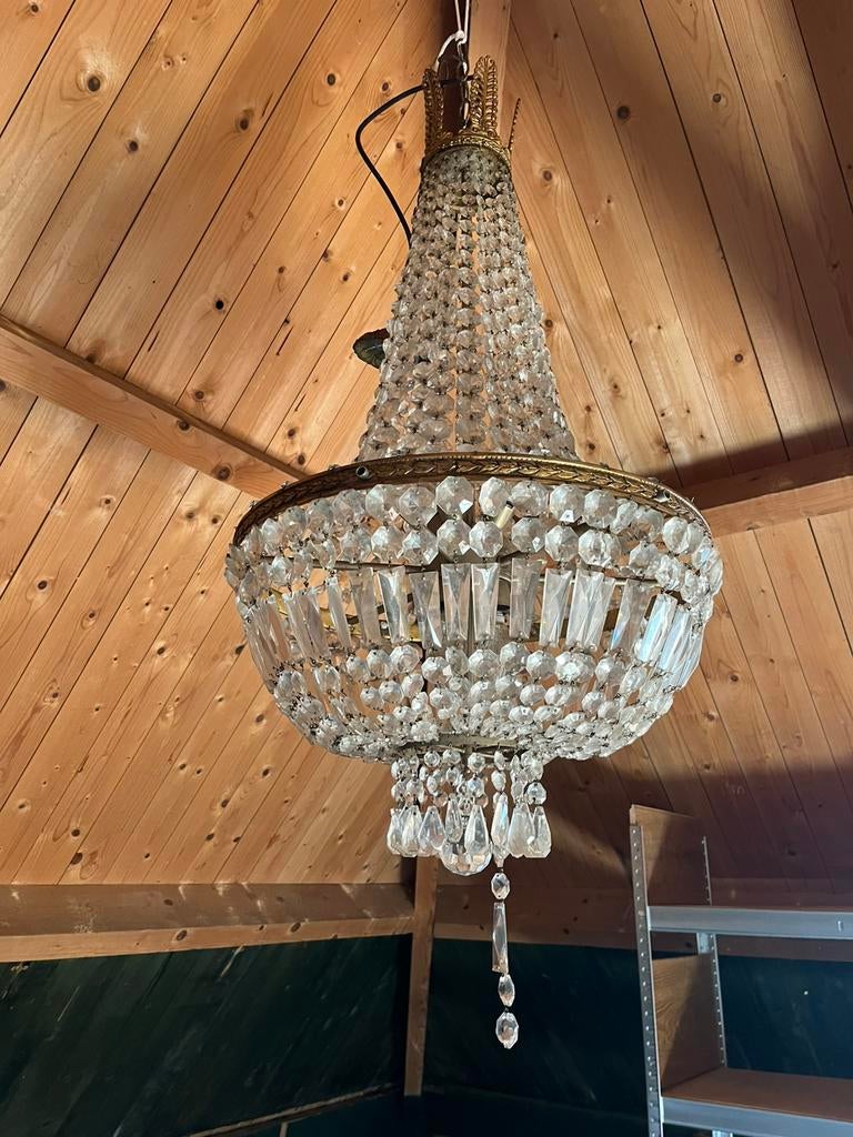 Antieke kroonluchter, Huis en Inrichting, Lampen | Kroonluchters, Ophalen, Gebruikt