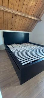 MALM 2 persoonsbed 160x200cm, Wit, Tweepersoons, Ophalen of Verzenden, Zo goed als nieuw