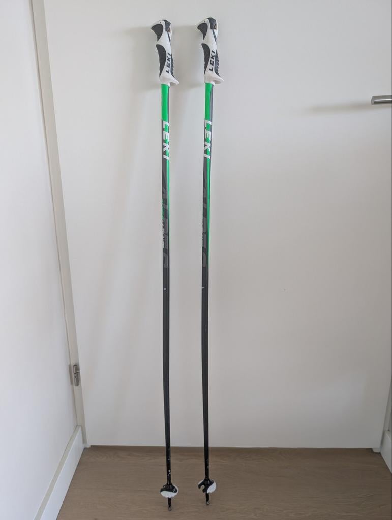 Leki skistokken aluminium 125cm, Sport en Fitness, Skiën en Langlaufen, Gebruikt, Stokken, 100 tot 140 cm, Skiën