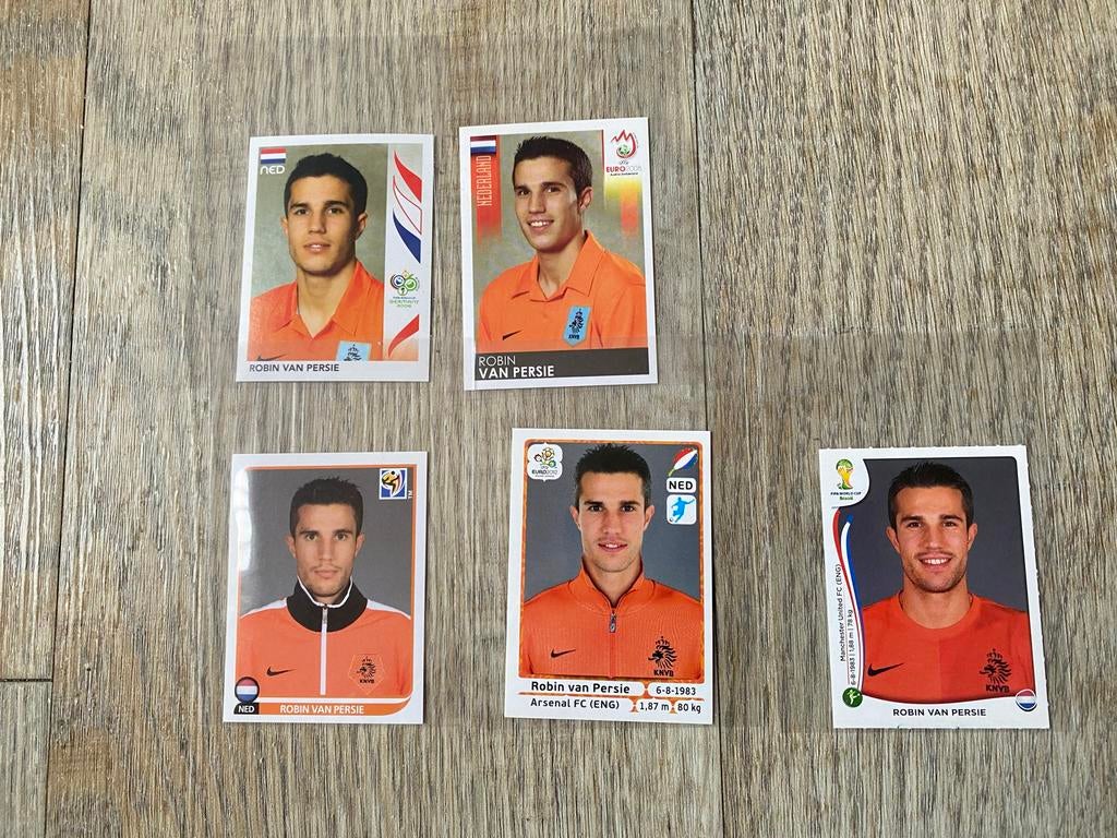 Panini Robin van Persie WK en EK Los of set, Verzenden, Zo goed als nieuw, Meerdere stickers
