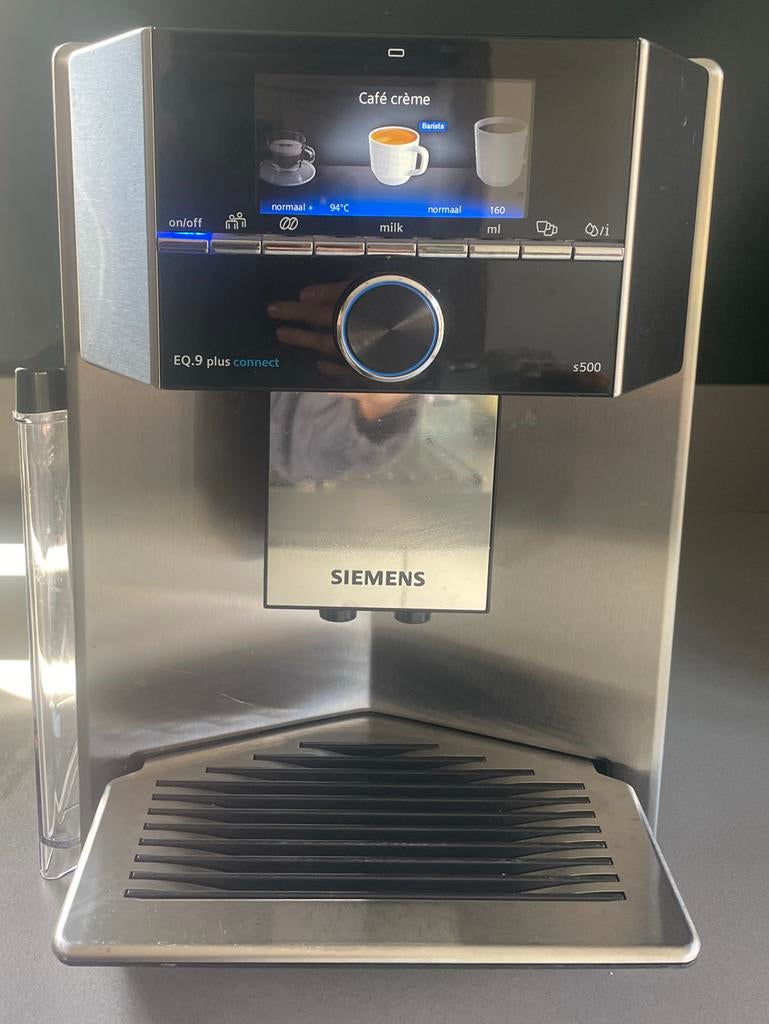 Siemens EQ.9 plus connect s500 volautomatische koffiemachine, Ophalen, Afneembaar waterreservoir, Gebruikt, 10 kopjes of meer