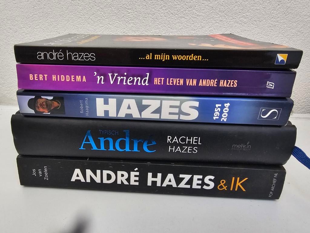 André Hazes Boeken Collectie - 5 Stuks, Ophalen of Verzenden, Gelezen, Diverse auteurs (Bert Hiddema, Rachel Hazes, Jos van Zoelen)