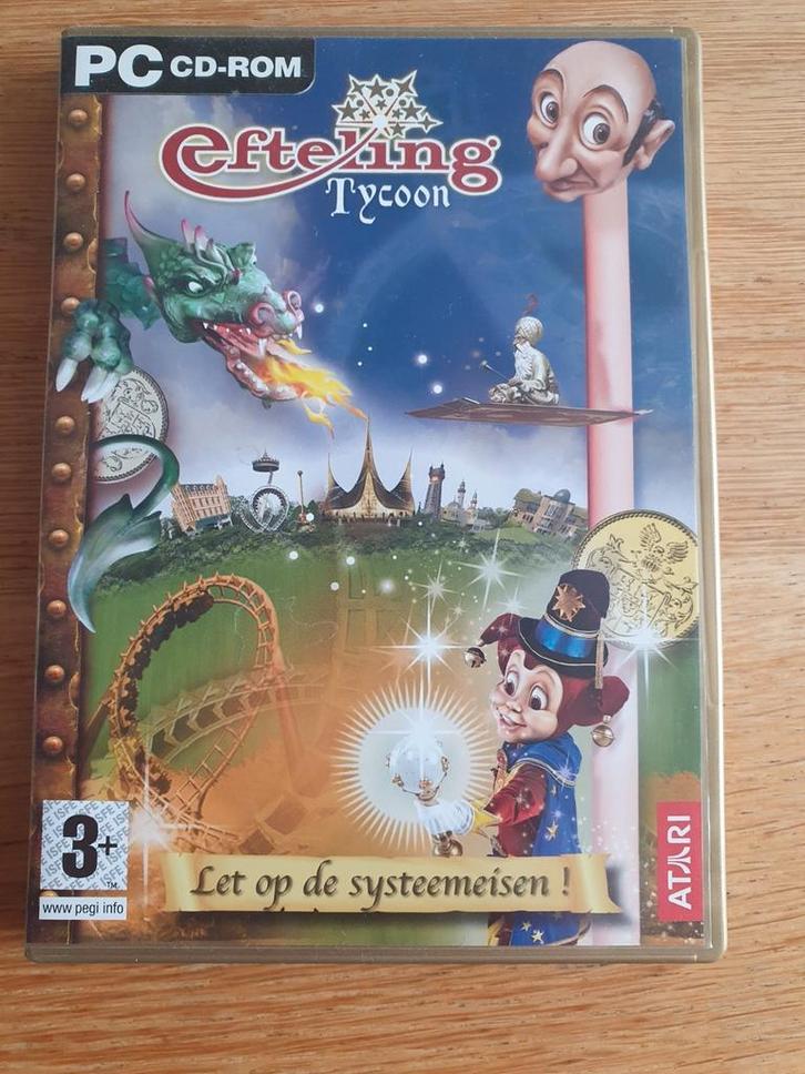 Efteling Tycoon PC CD-ROM - Bouw je eigen attractiepark!, Spelcomputers en Games, Games | Pc, Gebruikt, Simulatie, 1 speler, Vanaf 3 jaar