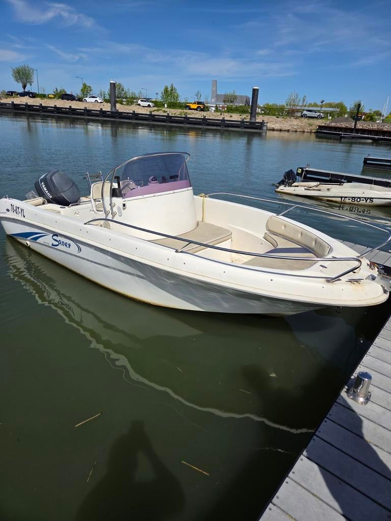 Saver 540 Open Console boot met Yamaha 100pk motor + trailer, Watersport en Boten, Motorboten en Motorjachten, Gebruikt, 50 pk of meer