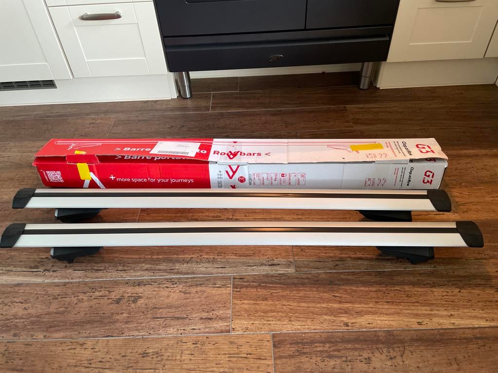 G3 CLOP Airflow dakdragers aluminium 130 Ford Focus, Ophalen of Verzenden, Zo goed als nieuw