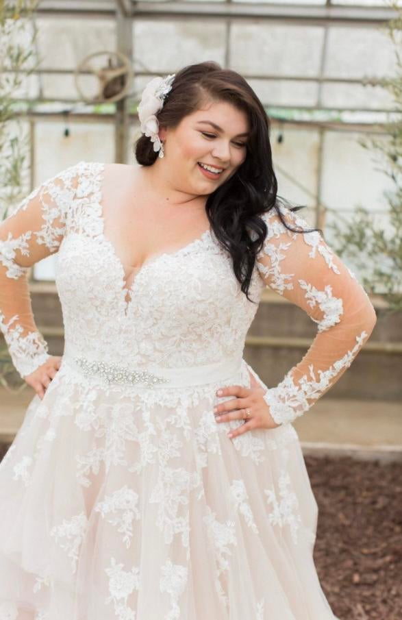 Grote maat 44,46,48,50,52,54,56,58,60 Direct leverbaar!, Ophalen, Zo goed als nieuw, Blauw, Trouwjurk