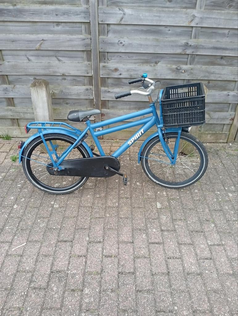 Stoer jongers fietsje terugtraprem voorrekje met kratje 22 i, Ophalen, Gebruikt, 22 inch, Handrem