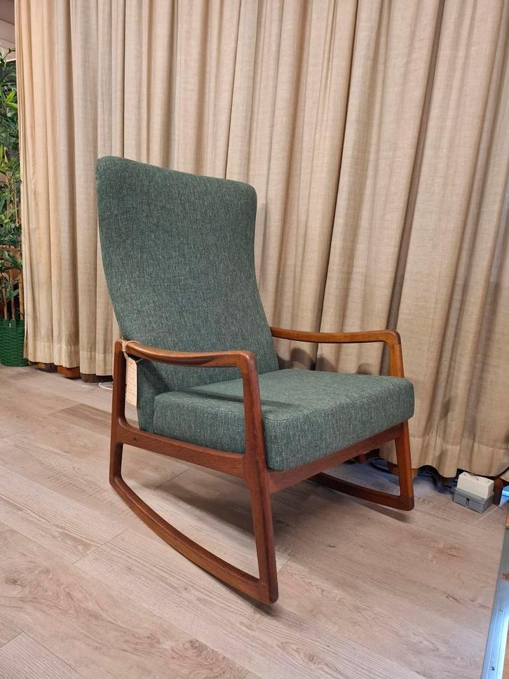Vintage Ole Wanscher Fauteuil France Son mid-century design, Huis en Inrichting, Fauteuils, Zo goed als nieuw, Hout, Stof, 50 tot 75 cm