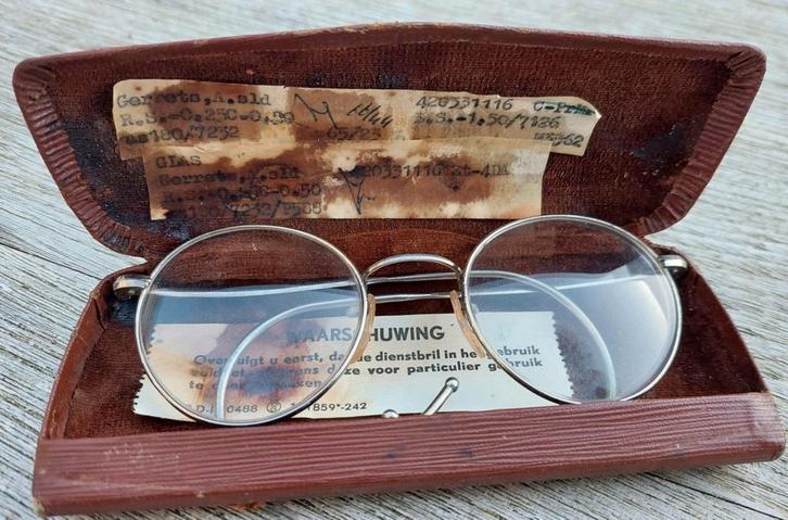Vintage Dienstbril Militaire Dienst Landmacht, Verzamelen, Militaria | Algemeen, Landmacht, Nederland, Ophalen of Verzenden