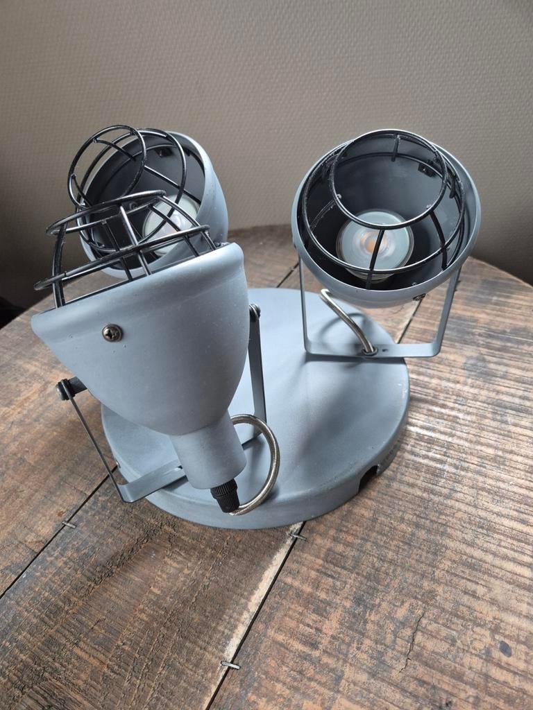 Industriele 3 spot lamp, Ophalen of Verzenden, Metaal of Aluminium
