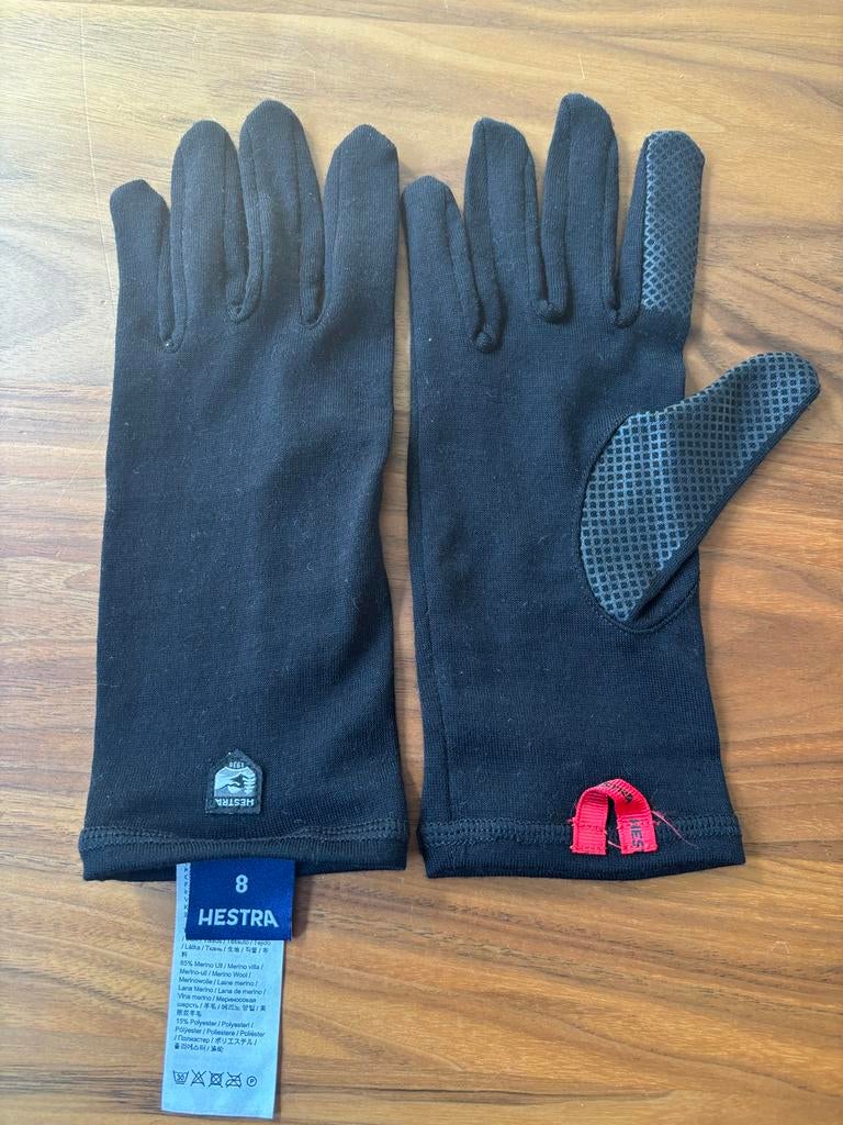Nieuwe Hestra Merino Wollen Handschoenen Maat 8 - Zwart, Ophalen of Verzenden, Nieuw, Handschoenen