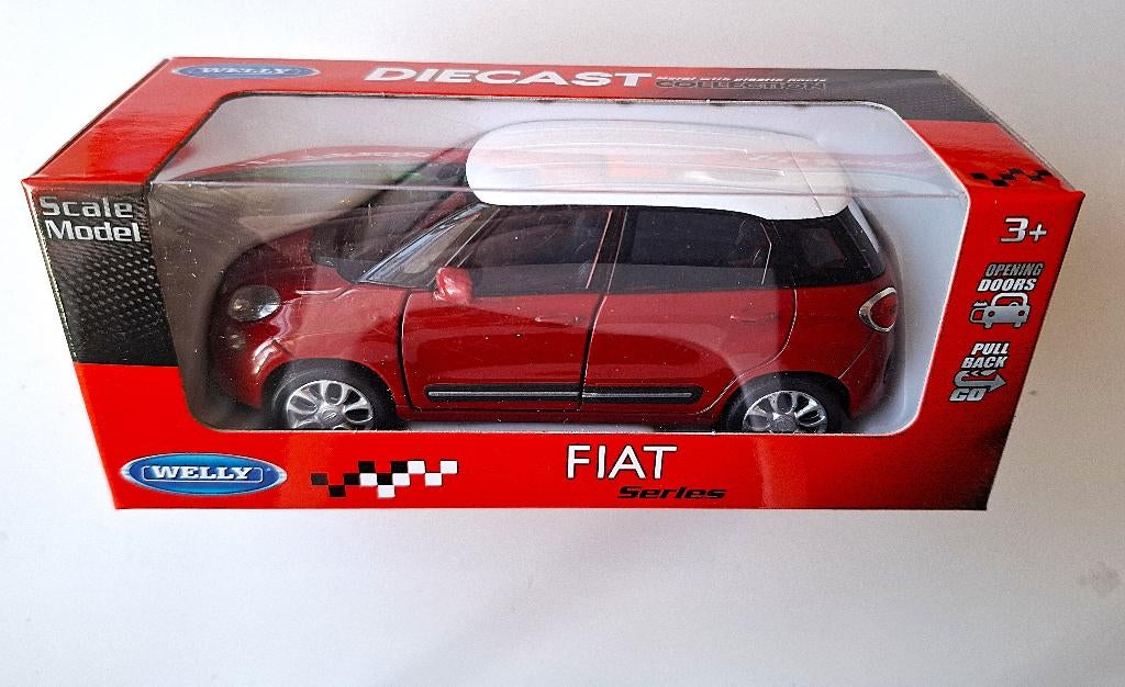 Welly, 2013 Fiat 500L, deuren kunnen open, Ophalen, Nieuw, Auto