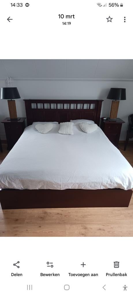 Koloniale slaapkamer compleet., Ophalen, Gebruikt, Tweepersoons