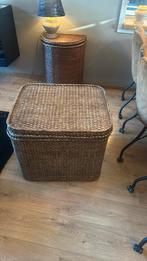 Grote birmarieten mand, Huis en Inrichting, Woonaccessoires | Schalen en Manden, Ophalen, Gebruikt, Rond, Riet