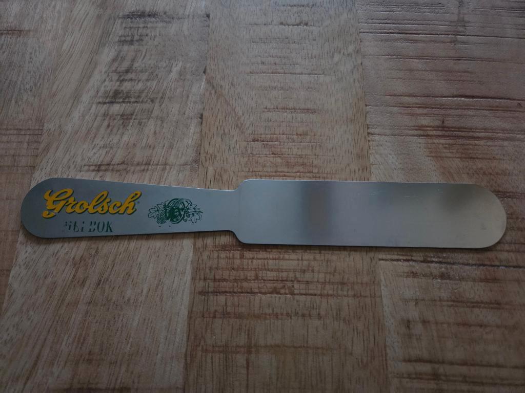 Grolsch Afschuimer/Spatel Lentebok, Ophalen of Verzenden, Gebruikt, Overige typen, Grolsch