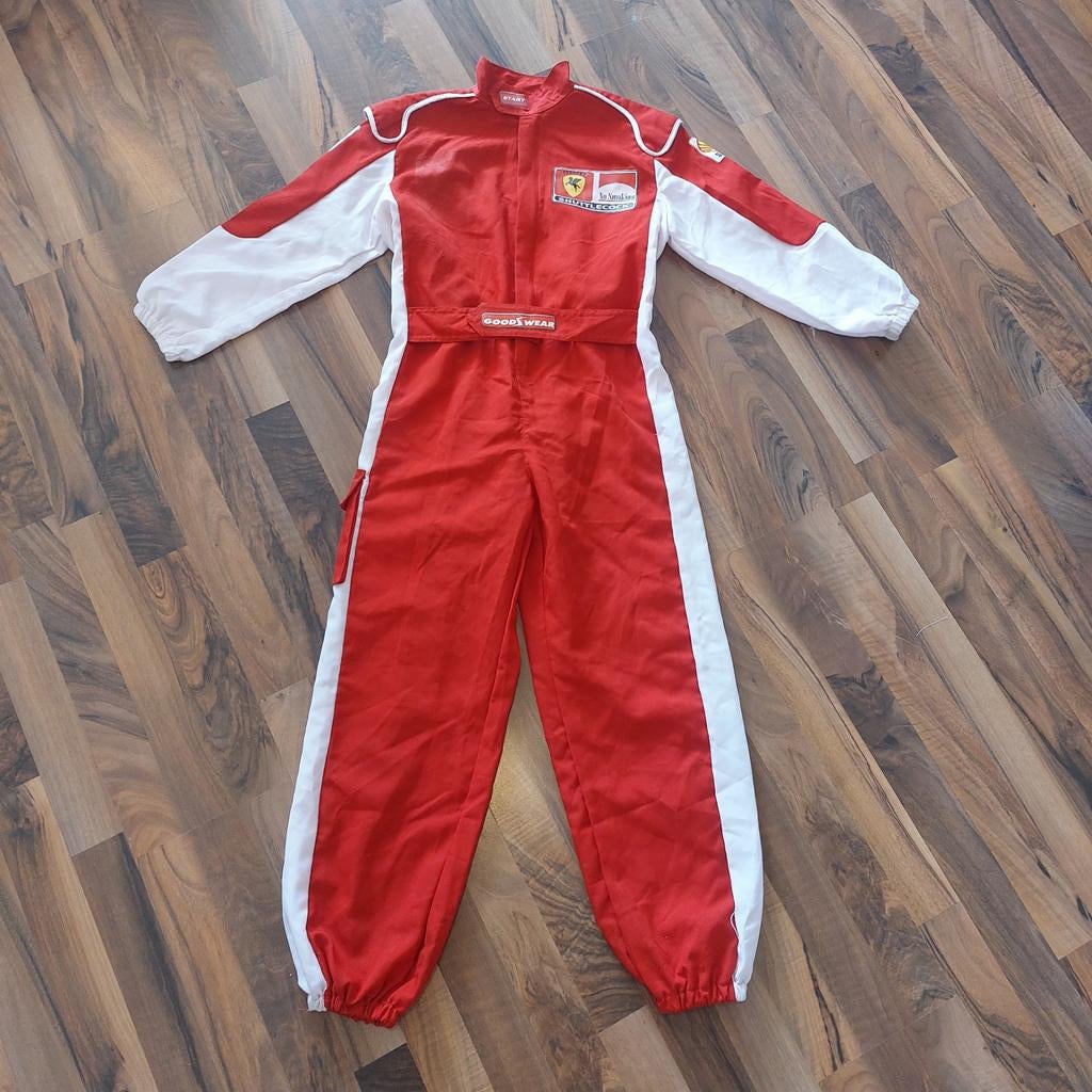 Formule 1 Racepak Kind Rood

, 152cm, Kinderen en Baby's, Carnavalskleding en Verkleedspullen, Ophalen of Verzenden, Gebruikt
