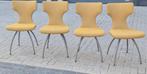 Leolux Callas Design eetkamerstoelen geel grijs, Ophalen, Zo goed als nieuw, Caruzzo stijl, Grijs