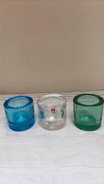 3 Iittala waxinelichthouders Kivi, Huis en Inrichting, Woonaccessoires | Kandelaars en Kaarsen, Ophalen of Verzenden, Zo goed als nieuw