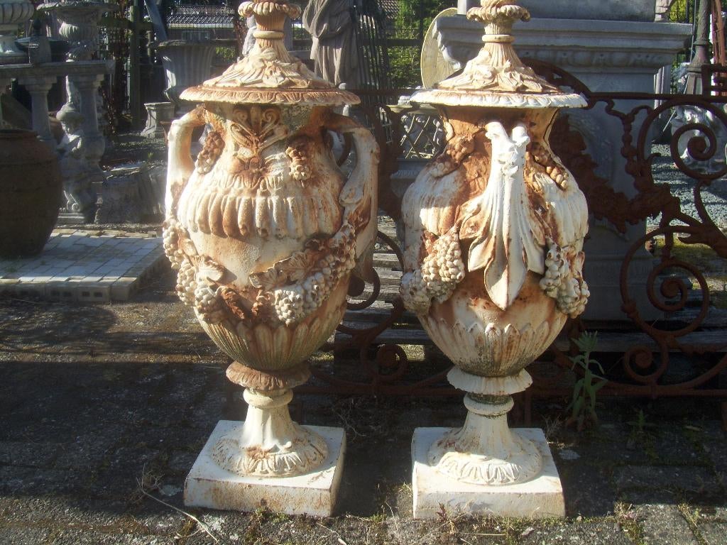 gietijzeren vazen, Tuin en Terras, Tuinvazen, Ophalen, Gebruikt