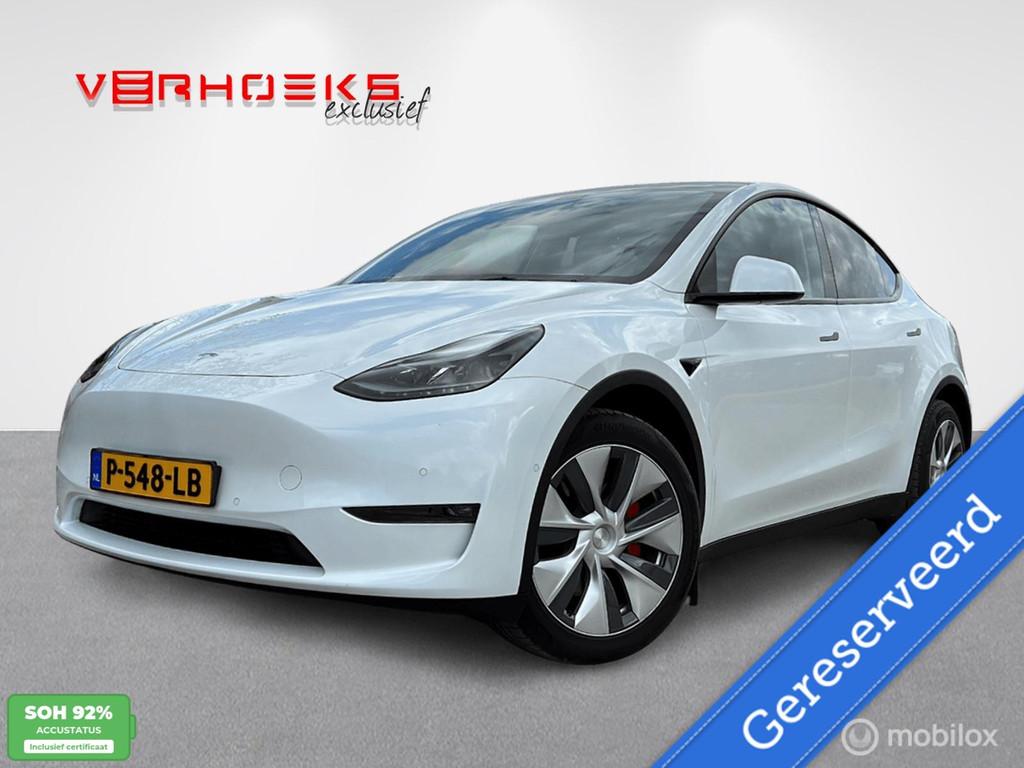 Tesla Model Y Long Range Dual Motor + Trekhaak BTW!, Auto's, Tesla, Automaat, Gebruikt, Zwart, Navigatiesysteem