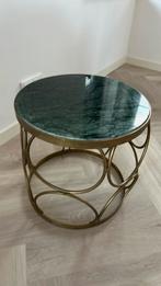 Marmeren bijzettafel groen, Ophalen, Minder dan 55 cm, Rond, Zo goed als nieuw