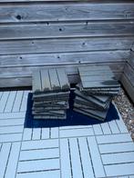 Terrastegels kunstof grijs, Ophalen, Gebruikt