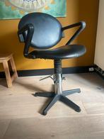 Kappersstoel, Ophalen, Kunststof, Gebruikt, Zwart