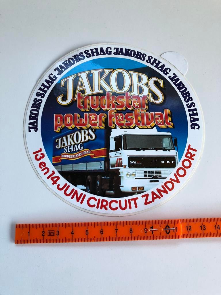 Sticker DAF Trucks Jacobs Truckstar Festival Zandvoort, Ophalen of Verzenden, Zo goed als nieuw, Auto's