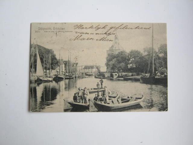 Ansichtkaarten Nederland, TC 3-64 Enkhuizen, Dijkgezicht1905, Verzamelen, Ansichtkaarten | Nederland, Gelopen, Noord-Holland, Voor 1920