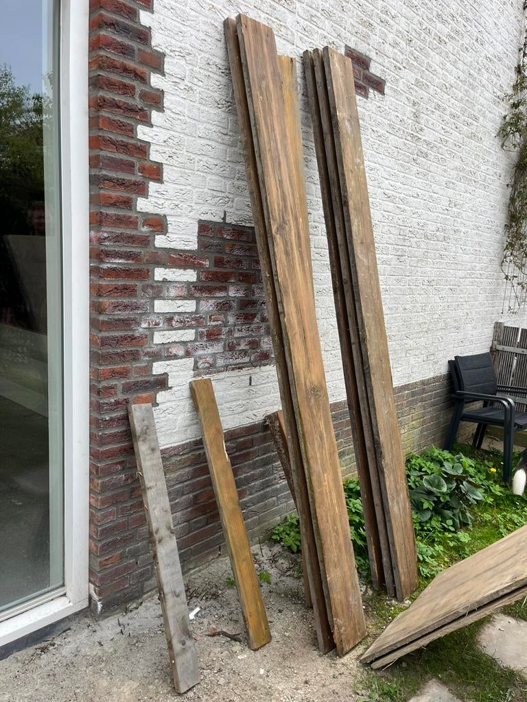Gratis - Houten planken, Ophalen, Gebruikt, Planken, Hardhout