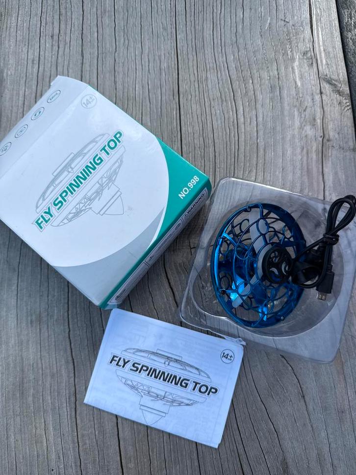 Fly Spinning Top Mini Drone - Blauw Speelgoeddrone, Audio, Tv en Foto, Drones, Nieuw, Speelgoeddrone, Geen camera, Overige merken