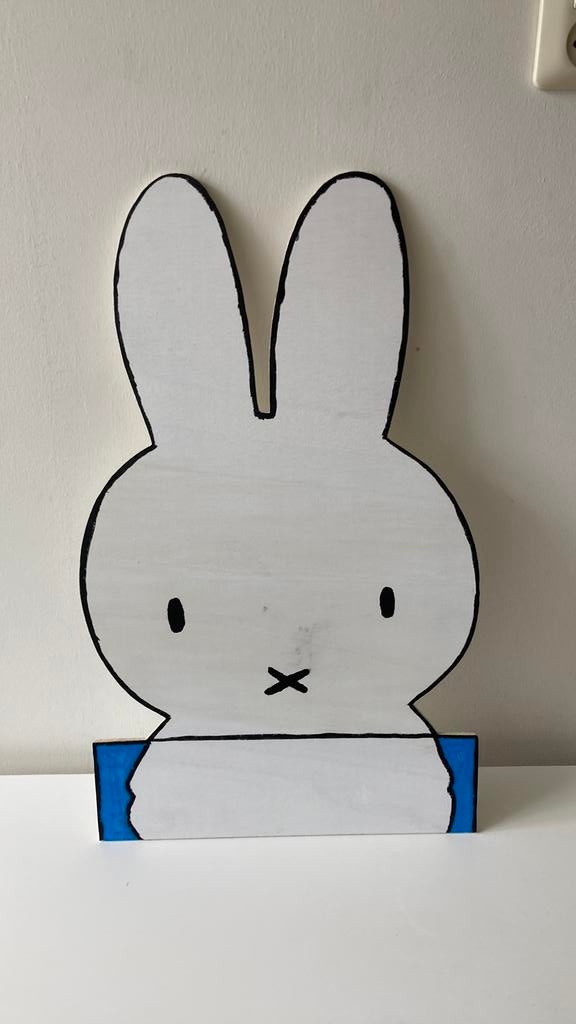 Geboortebord Nijntje blauw, Kinderen en Baby's, Kraamcadeaus en Geboorteborden, Ophalen of Verzenden, Nieuw, Geboortebord