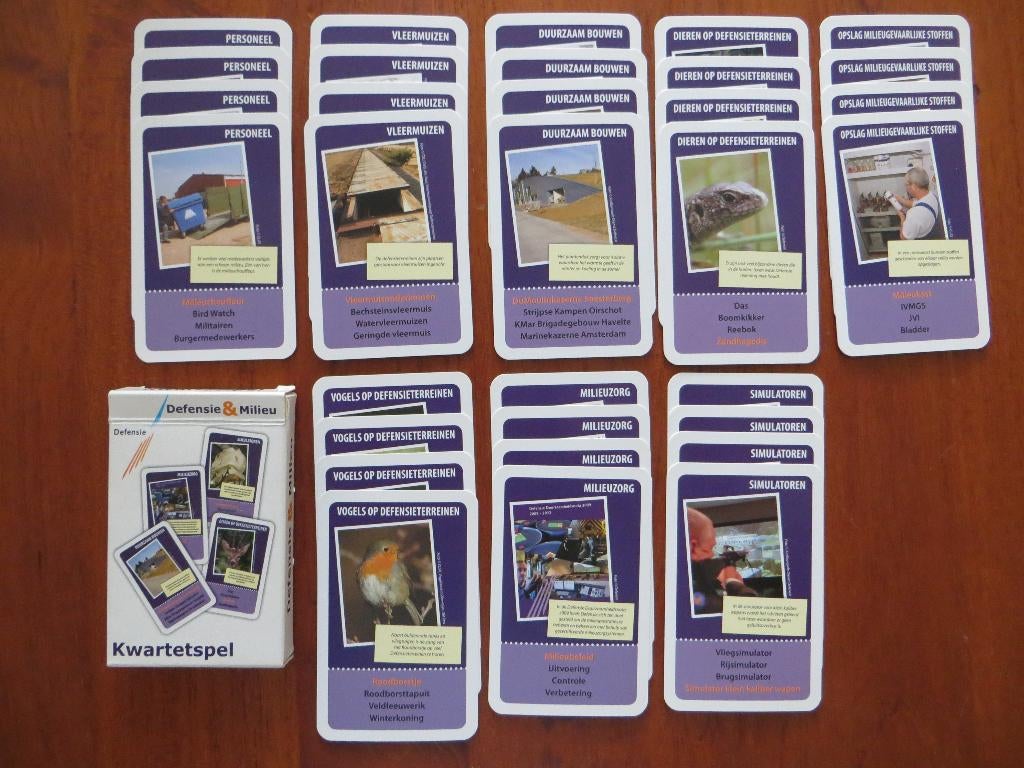 Kwartetspel defensie: defensie & milieu, Ophalen of Verzenden, Landmacht, Nederland, Overige typen