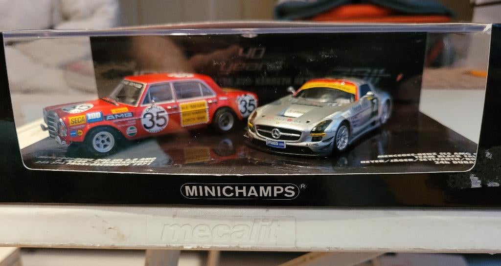 mercedes benz set HEYER minichamps limited edition 1:43, Ophalen of Verzenden, Zo goed als nieuw, Auto, MiniChamps