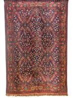 Vintage oosters wol Tafelkleed vloerkleed floral 136x203cm, Persian Perzisch vintage oosters hype, Gebruikt, 100 tot 150 cm, Crème
