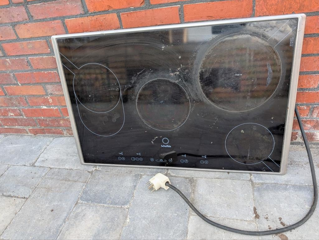 Scholtès kookplaat, Ophalen, Gebruikt, 4 kookzones, Inbouw
