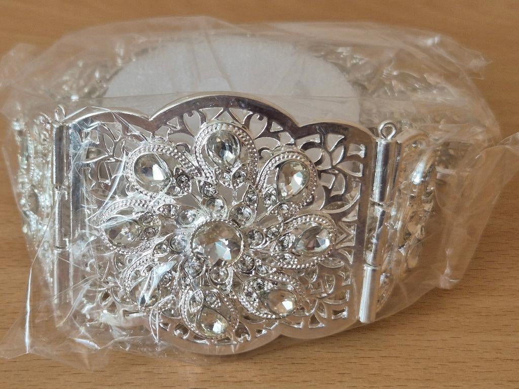 Zilverkleurige Marokkaanse riem voor kaftan - past tot mt 50, Overige kleuren, Zilverkleur, Nieuw, Tailleriem